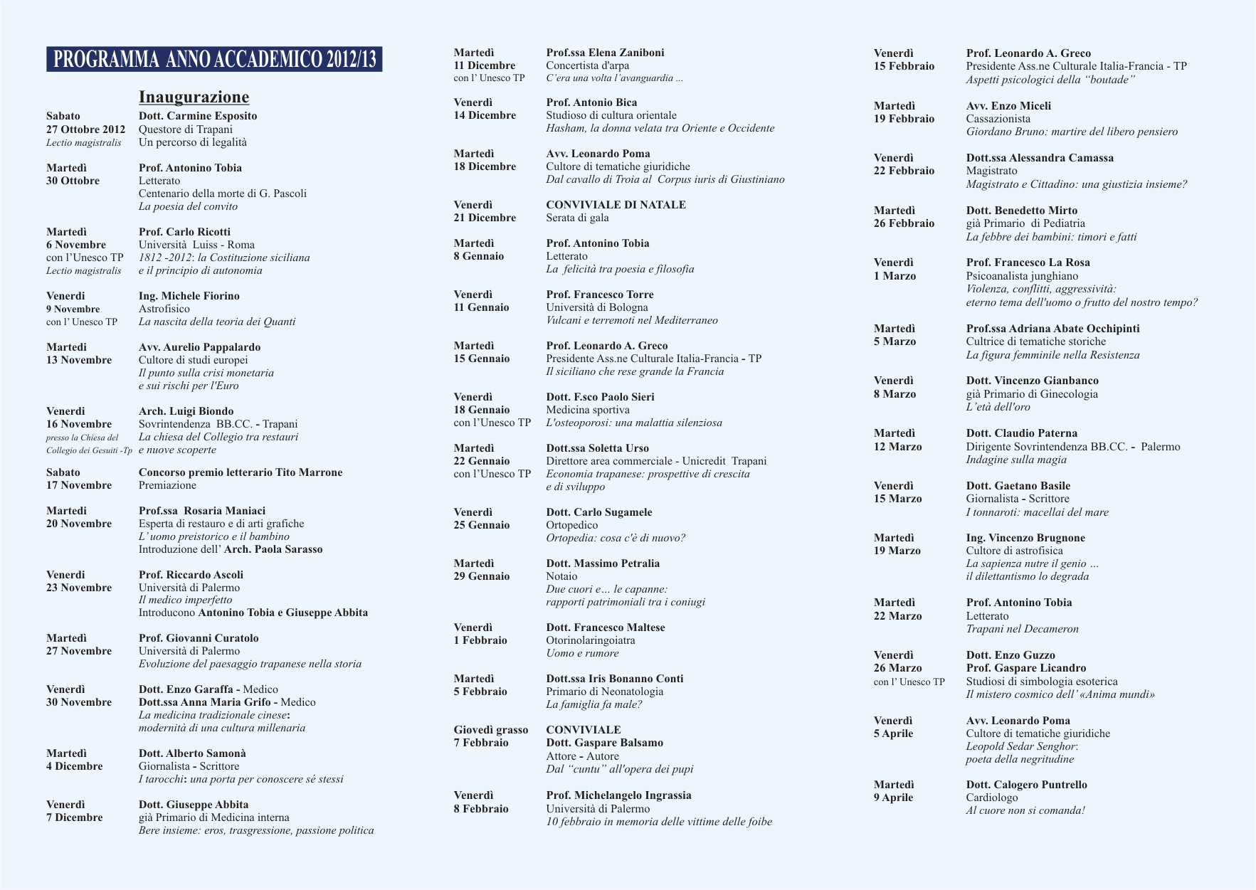 Immagine riferita a: Pubblicati i moduli didattici per l'anno accad. 2012/2013